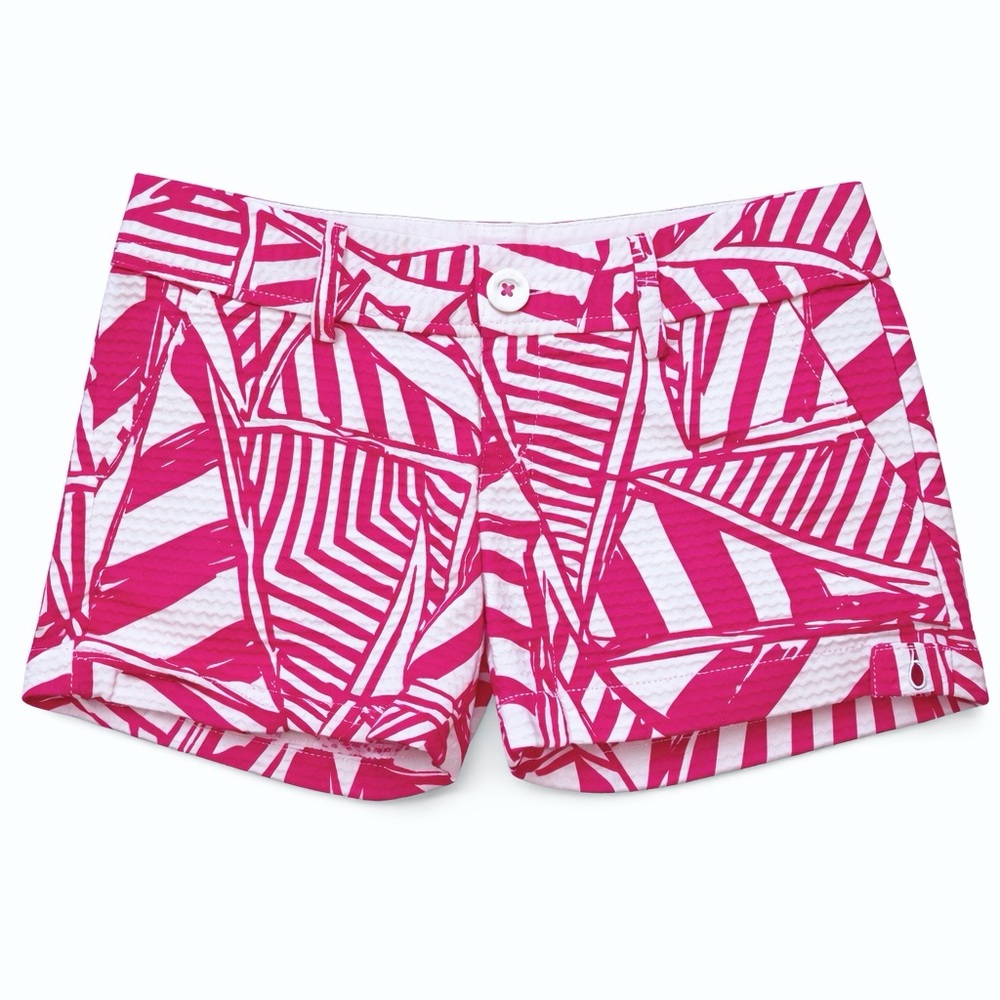 Lilly Pulitzer Walsh Shorts Capri Pink‎ Yacht Sea Size 0
